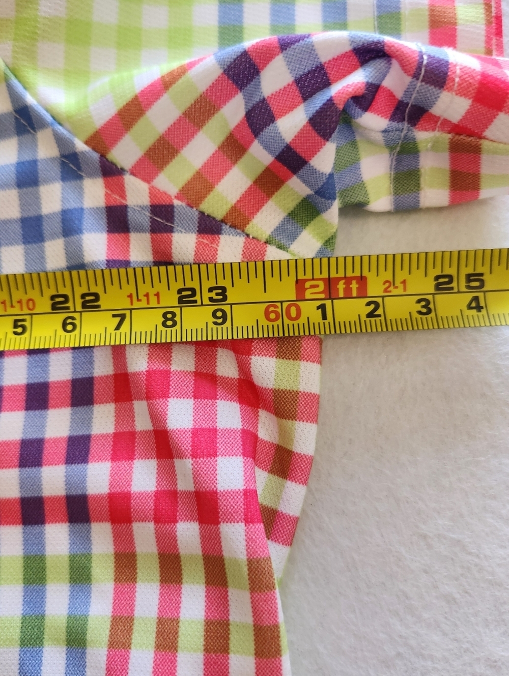 Izod Multicolor Plaid Golf Polo with Light Blue Collar Size Xlarge - Picture 11 of 12